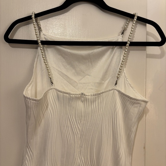 Rihoas Water Ripple Textured Cami Dress Size Medium Pearl Straps - Picture 6 of 7